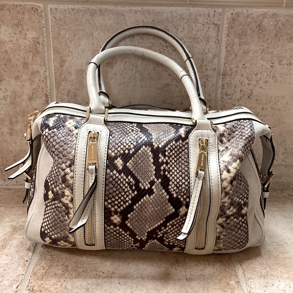 Michael Kors faux snake skin satchel